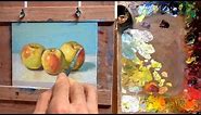 Free narrated lesson how to paint apples using oil paint by Aleksey Vaynshteyn