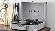 Victrola Journey Signature Bluetooth Suitcase Record Player- Grey