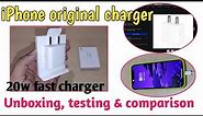 Apple original 20w charger Unboxing | iPhone 12 fast charger adapter unboxing | fast Charger