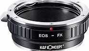 K&F Concept Lens Mount Adapter EOS EF/EFS Lens to Fuji FX Mount X-Pro1 X Camera X-Series Mirrorless Cameras