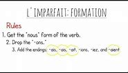 How to use and form the imparfait imperfect past French tense animated video