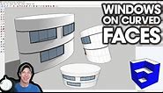 Modeling Windows ON CURVED FACES in SketchUp - Extension Workflow Tutorial