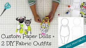 Custom Paper Dolls + 2 Free Printable Templates