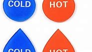 4 Pack Self-Adhesive Acrylic Hot and Cold Stickers for Faucet Sinks Index