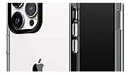 RhinoShield Crystal Clear Case Compatible with iPhone 14 Pro Max | Advanced Yellowing Resistance, High Transparency, Protective and Customizable Clear Phone Case - Black Camera Ring