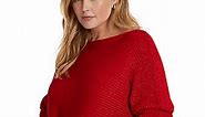 Lauren Ralph Lauren Plus-Size Dolman-Sleeve Boatneck Sweater - Macy's