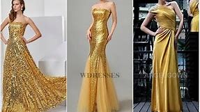 Glamorous Long Gold Evening Dresses