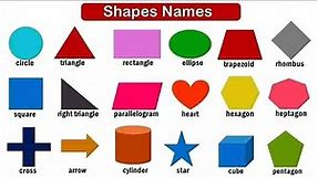 Shapes Name With Pictures | Shapes Name For Kids | Shapes For Kids | Names Of Shapes