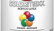 Krylon K05615007 COLORmaxx Acrylic Latex Brush On Paint for Indoor/Outdoor Use, ½ Pint, Satin White