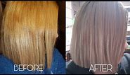 How to tone brassy hair with Wella T14 & 050