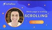 Lottie scrolling icon - While page scrolling - Webflow Interactions tutorial