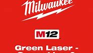 Milwaukee M12 12-Volt Lithium-Ion Cordless Green 125 ft. Cross Line and Plumb Points Laser Level and Track Clip (2-piece) 3622-20-48-35-1313