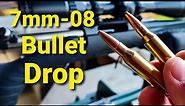7mm-08 Bullet Drop - Demonstrated and Explained