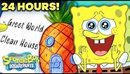 24 Hours Inside SpongeBob's House! 🍍 An Entire Day at the Pineapple