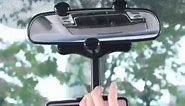360°Rotatable and Retractable Car Phone Holder, Multifunctional Adjustable Mount, Universal Rearview Mirror Phone Holder for All Mobile Phones