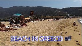 Exploring the beach in Ios! 🇬🇷☀️ Mylopotas Beach on Greece’s Party island!
