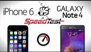 iPhone 6 VS Galaxy Note 4 - Speed Test (4K)