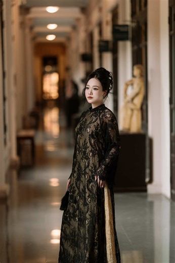 Địa điểm chụp áo dài ren đen đẹp cho Tết