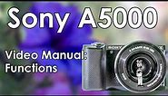 Sony A5000 Video Manual 2: Functions | Shooting modes, Display Settings, Take a Photo, & Flash Use