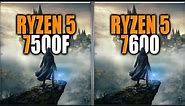 Ryzen 5 7500F vs 7600 Benchmarks - Tested in 15 Games and Applications