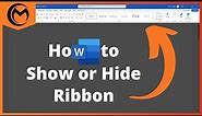 How to Show or Hide Ribbon Bar in Microsoft Word