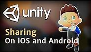 Unity Social Sharing Tutorial 2020 (Android and IOS)