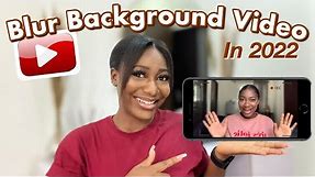 HOW TO SHOOT VIDEO WITH BLUR BACKGROUND IN IPHONE | HOW TO BLUR VIDEO BACKGROUND ON IPHONE 2022