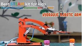 Hydraulic Robotic Arm science project kit unboxing and review | science project kit unboxing