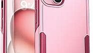 Poetic Neon Series iPhone 15 Case, Dual Layer Heavy Duty Tough Rugged Light Weight Slim Shockproof Protective Drop Protection Phone Case 2023 New Cover for iPhone 15 (6.1 Inch), Light Pink