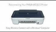 Reconnecting Your PIXMA MG3022 Printer - Easy Wireless Connect Method with a Windows Computer