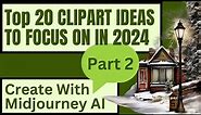 Top 20 Clipart Ideas To Focus On In 2024 | Part 2 | Create With Midjourney AI