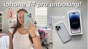 unboxing the iphone 14 pro! 