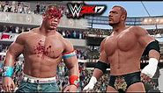 WWE 2K17 - John Cena vs Triple H "Bloodiest Match" with Wrestlemania 31 Daytime Arena! PS4/XBOX ONE