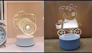 How to use acrylic to make 3D illusion night lights LED table lamp DIY