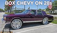 Box Chevy on 28 Inch Wheels Grape Ape