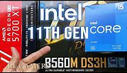 intel 11th Gen Core i5 11400F GIGABYTE B560M DS3H SAPPHIRE RX 5700XT Gaming PC Build Benchmark