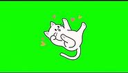 Green screen Cute Animated Cat Compilation 1 | Free Download