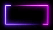 Frame animated free, Neon Light Frame no copyright, animated border, glowing frame, frame video 4