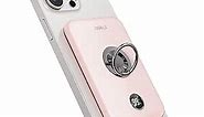 iWALK Magnetic Wireless Portable Charger, 2024 Upgraded 6000mAh Power Bank with Finger Ring, Great Grip Sense, PD 18W Fast Charging Battery Pack, Compatible with iPhone 15/14/13/12 Series, Pink