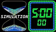 5 Minutes Sand Timer, Hourglass, Sand Glass, Clock Countdown Timer [Simulation]