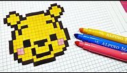 Handmade Pixel Art - How To Draw winnie the pooh #pixelart