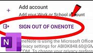 How to Logout / Signout in Microsoft OneNote