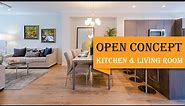 40+ Open Concept Kitchen and Living Room Ideas to Help You Design the Perfect Space