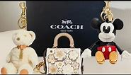 Coach Keychain Unboxing- Bear Bag Charm, Mickey, and Mini Rogue