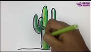 How to Draw a Saguaro Cactus