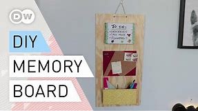 DIY - Wooden memo board | Quick and easy tutorial | Message board, memory board