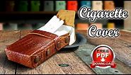 Make a luxury cigarette leather cover, Free PDF Pattern - DIY