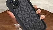 MOWIME Compatible with iPhone 15 Case, Cheetah Print Shockproof Soft TPU Protective Case for Women Girls, Slim Anti Scratch Leopard Case for iPhone 15 6.1 Inch, Black