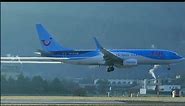 TUI B737-800 landing at Innsbruck Airport