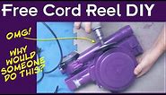 How to Make a FREE DIY Retractable Cord Reel or Drop Light